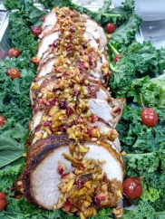 Festive Pork Loin with Apple Cranberry Topping
