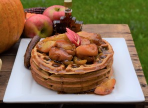 Pumpkin Buttermilk Waffles with Honeycrisp Apple Topping (3)
